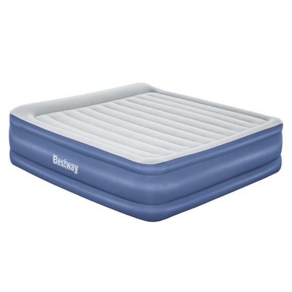 Aplusliving-King Size Inflatable Air Mattress with Built in Pump Comfort Flocked Surface