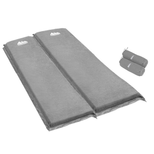 Aplusliving-Double Camping Sleeping Mat Self Inflating Air Bed Pad 9.5cm Foam Water Resistan