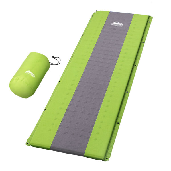 Aplusliving-Self Inflating Camping Mat Single Sleeping Pad Air Bed 195x65cm Green