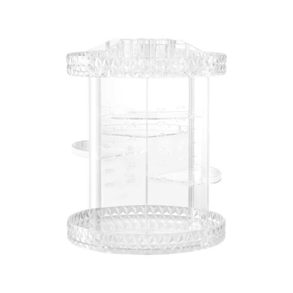 Aplusliving-Professional Makeup Case 360 Rotation Large Capacity Clear Acrylic Organizer