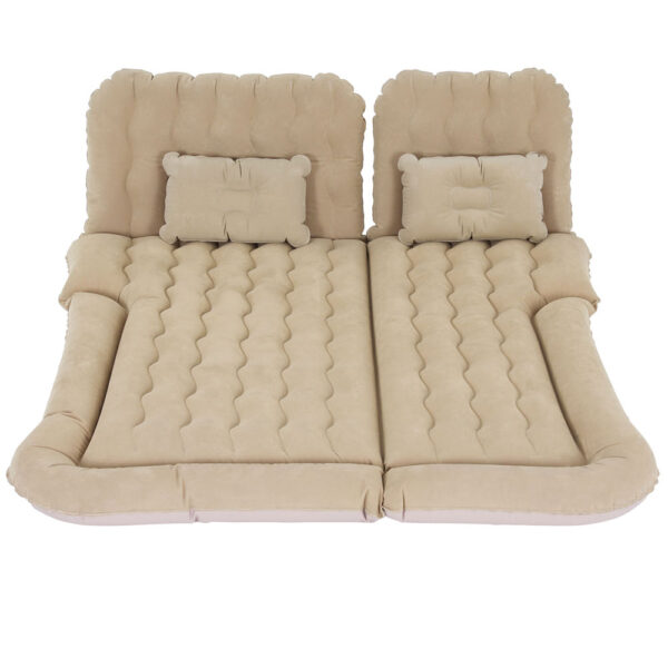 Aplusliving-Car Mattress 175x130 Inflatable SUV Back Seat Camping Bed Beige with Pump and Pi