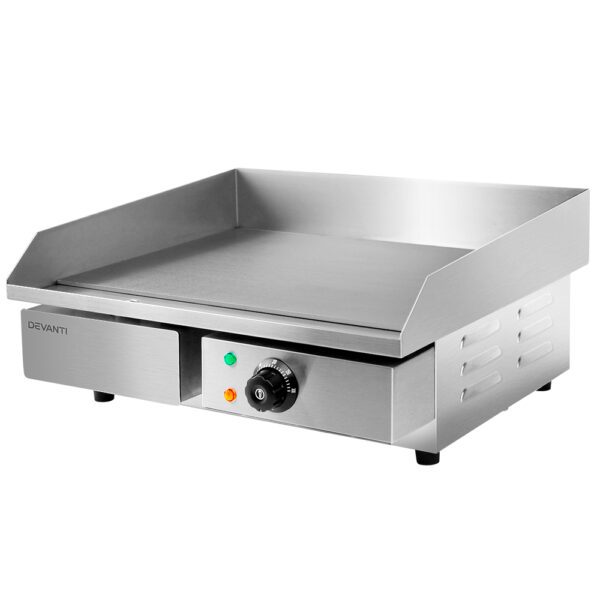 Aplusliving-Electric Griddle BBQ Grill Hot Plate 3000W Stainless Steel Adjustable Temp 55cm