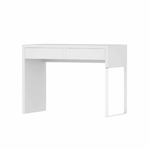 Aplusliving-Computer Desk Drawer White Sleek Design 2 Drawers Sturdy Construction 102x50x75c