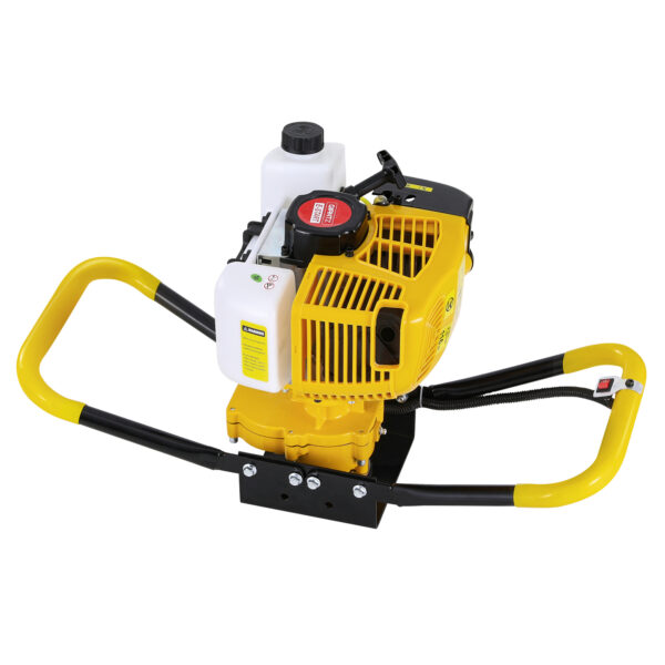 Aplusliving-74CC Post Hole Digger Motor Petrol Engine Yellow Heavy Duty Steel Construction