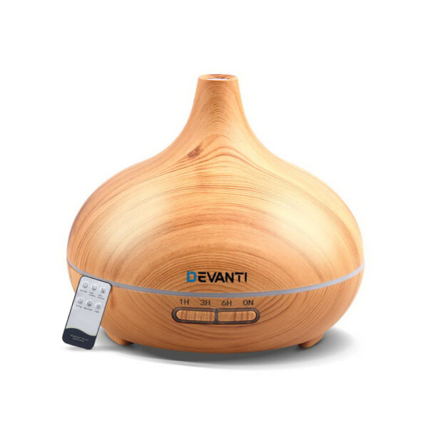 Aplusliving-300ml Ultrasonic Aroma Diffuser Humidifier Purifier LED Light Wood Grain