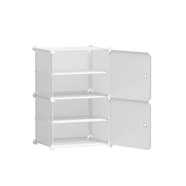 Aplusliving-White DIY Shoe Storage Organizer Cabinet Large Capacity Ventilated Cube Stand