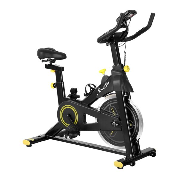 Aplusliving-Bike Exercise Bike Cardio Gym Bluetooth APP Connectable Adjustable Seat Black