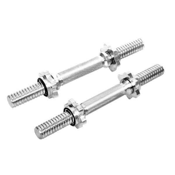 Aplusliving-45cm Steel Dumbbell Bars Pair 150KG Capacity Home Gym Fitness with Collars