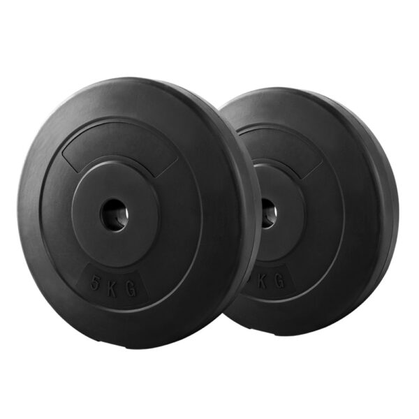 Aplusliving-weight plates home gym 5kg black rubber sturdy design