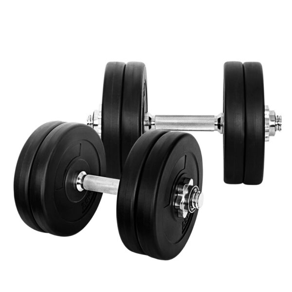 Aplusliving-25kg Adjustable Dumbbell Set Home Gym Fitness Weight Plates Non Slip Handle