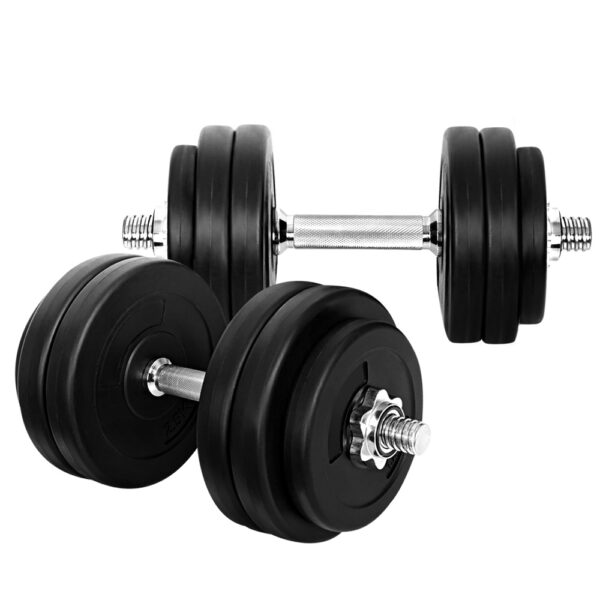 Aplusliving-30kg Adjustable Dumbbell Set Home Gym Fitness Weight Plates Non Slip Handle