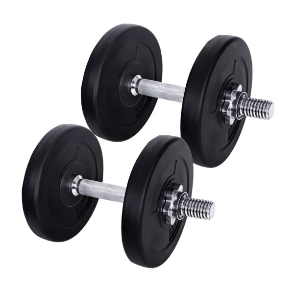 Aplusliving-15KG Adjustable Dumbbell Set Home Gym Weight Plates Fitness Training Exercise