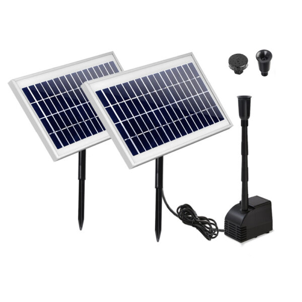 Aplusliving-Solar Powered Fountain Pump 7.2FT Water Lift Outdoor Garden Pond Energy Efficien