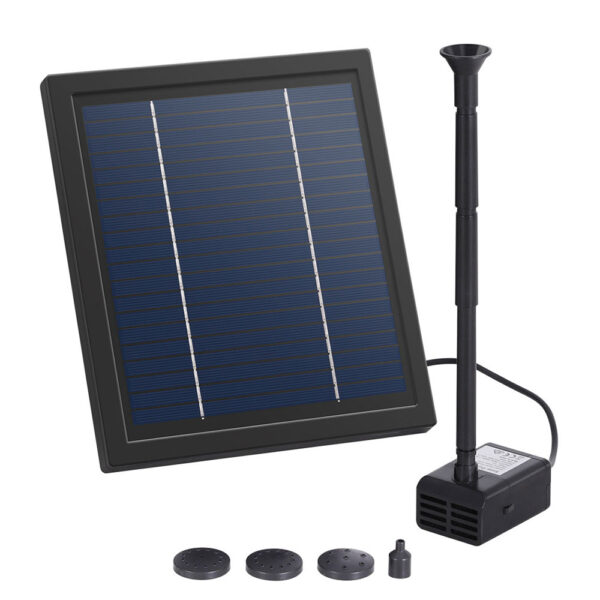 Aplusliving-Solar Powered Pond Pump 440L/H Submersible Water Fountain Kit for Garden Pool