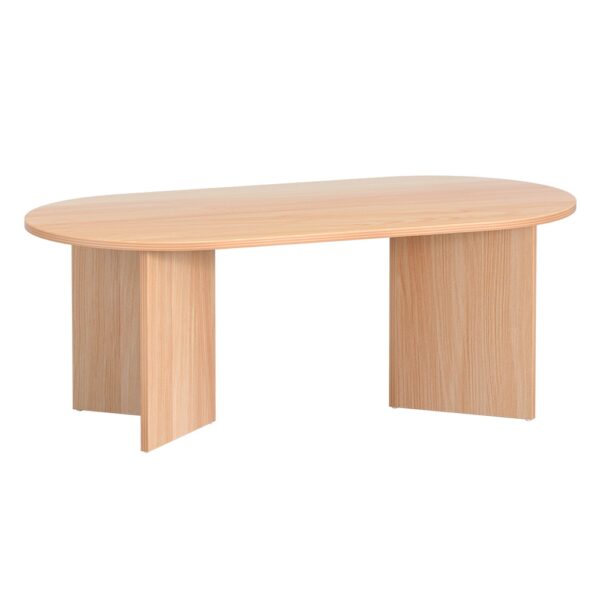 Aplusliving-Scandi  Coffee Table Oval Pine Finish 110cm Durable Anti Slip Easy Assembly