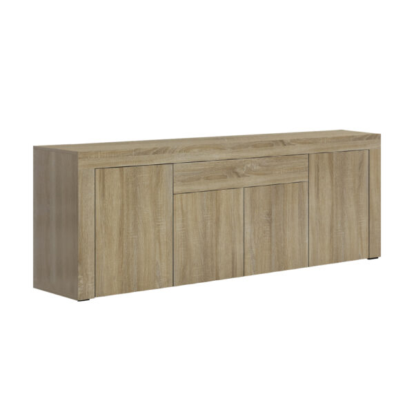 Aplusliving-Modern Oak Buffet Sideboard 180cm Woodgrain Ample Storage Push to Open