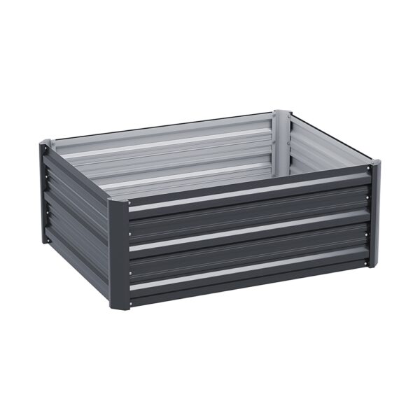 Aplusliving-Garden Bed Planter Box 80X60X30cm Galvanized Steel Raised Vegetable Flower Herb