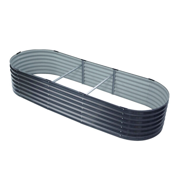 Aplusliving-Raised Garden Bed 240x80x42cm Galvanised Steel Planter Box for Vegetables Herbs