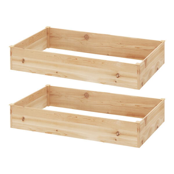 Aplusliving-Raised Wooden Garden Bed 150x90x30cm Planter Box for Vegetable Flower Growing