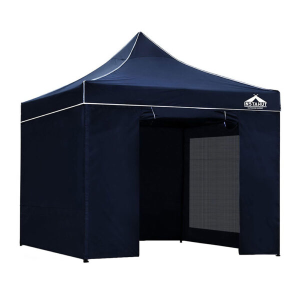 Aplusliving-Pop Up Gazebo Navy 3x3m Waterproof UV Resistant Easy Setup Outdoor Events