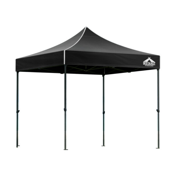 Aplusliving-3x3m Pop Up Marquee Gazebo Folding Tent UV Water Resistant Outdoor Canopy Black