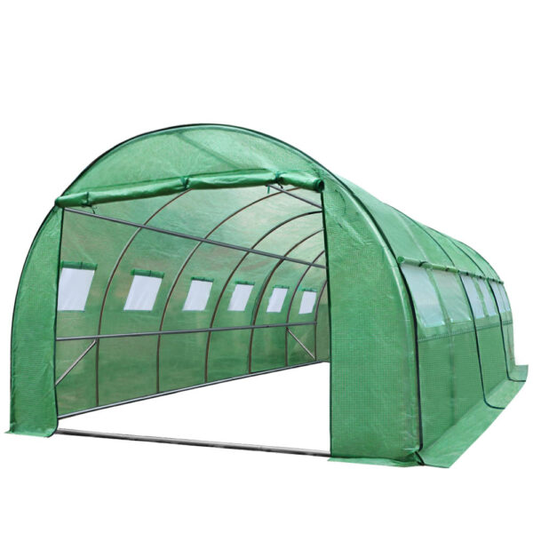 Aplusliving-6x3x2M Walk In Tunnel Greenhouse Garden Shed Plant House Protective PE Cover