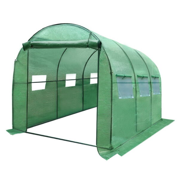 Aplusliving-Greenhouse 3x2x2M Walk in Tunnel Plant Garden Shed Dome with Windows and Zipper