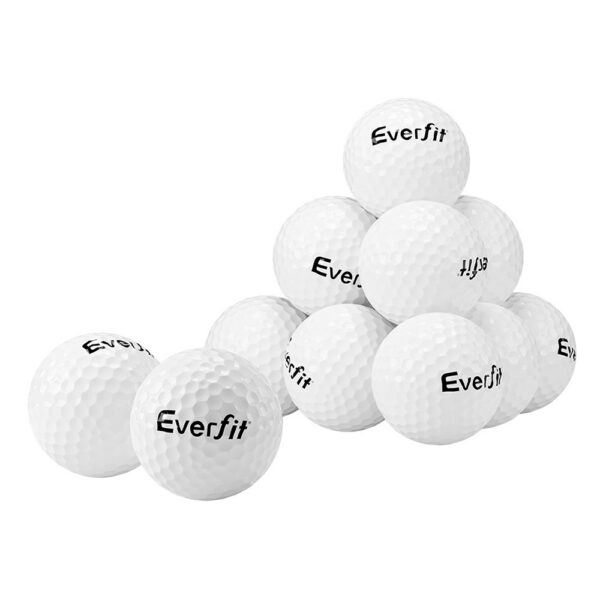 Aplusliving-12Pcs Golf Ball Set Reusable Distance Practice Training Dual-Layer Synthetic Mat