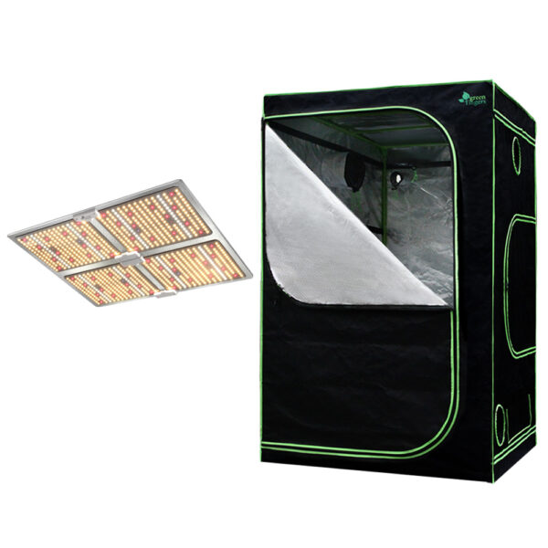 Aplusliving-Complete Hydroponic Grow Tent Kit 4500W LED Light Full Spectrum 1.2x1.2x2M Set