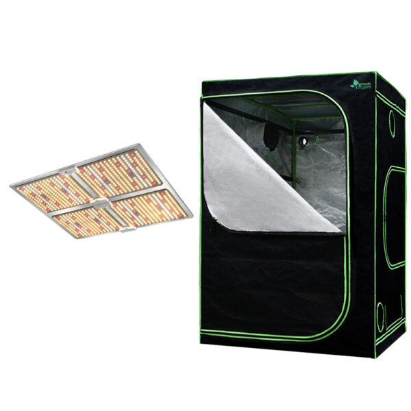 Aplusliving-Hydroponic Grow Tent Kit 4500W LED Light Full Spectrum Indoor Garden 1.5x2M