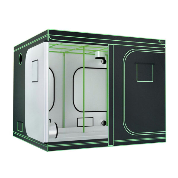 Aplusliving-Grow Tent Kits Hydroponics Indoor Grow System 200x200x200cm Black Steel Frame