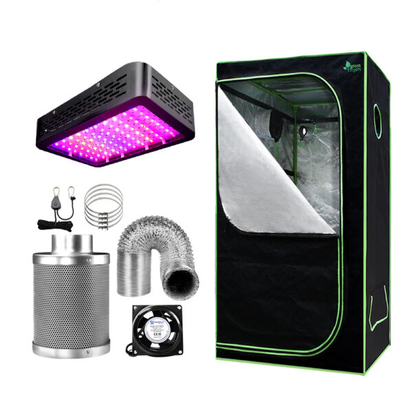 Aplusliving-Grow Tent Light Kit 80x80x160CM 1000W LED 4 Inch Ventilation Fan