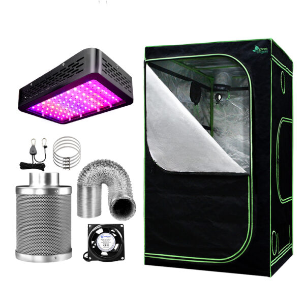 Aplusliving-Grow Tent Light Kit 90x90x180cm 1000W LED Full Spectrum 6 Inch Fan