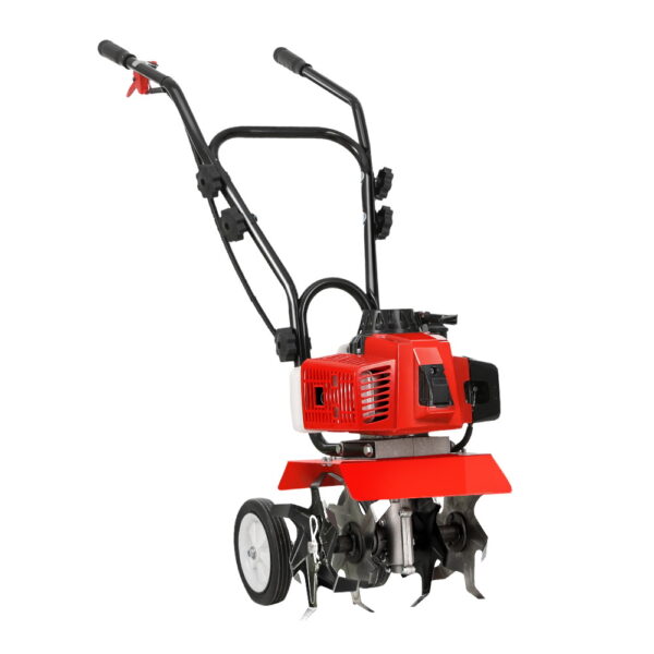 Aplusliving-88CC Petrol Tiller Cultivator 6 Blades Rotary Hoe Garden Soil Power 400mm Width