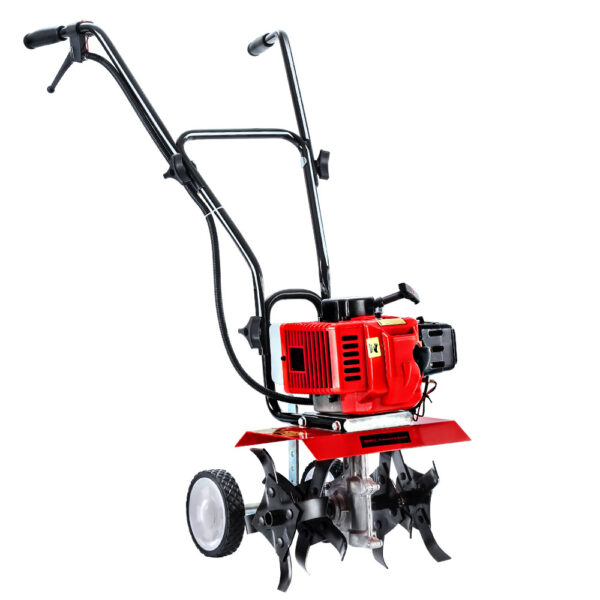 Aplusliving-88CC 2 Stroke Petrol Garden Cultivator Tiller 4 Tine Rotary Hoe 300mm Width