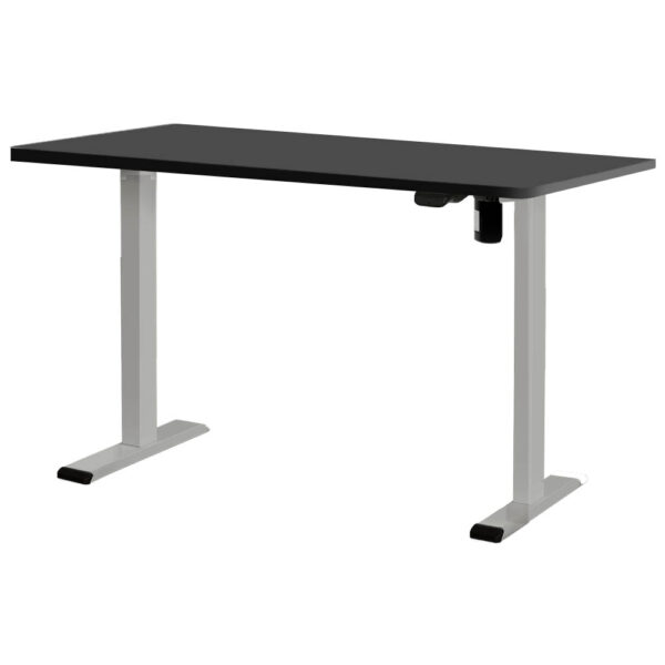 Aplusliving-Adjustable Motorised Standing Desk 140cm Black Quiet Operation Home Office