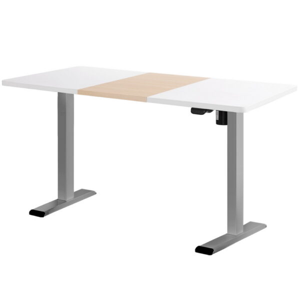 Aplusliving-Electric Standing Desk Adjustable Height Sit Stand Workstation 140CM White or Pi