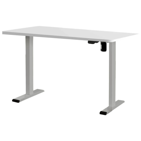 Aplusliving-Adjustable Electric Standing Desk Frame 140cm White Home Office Workstation