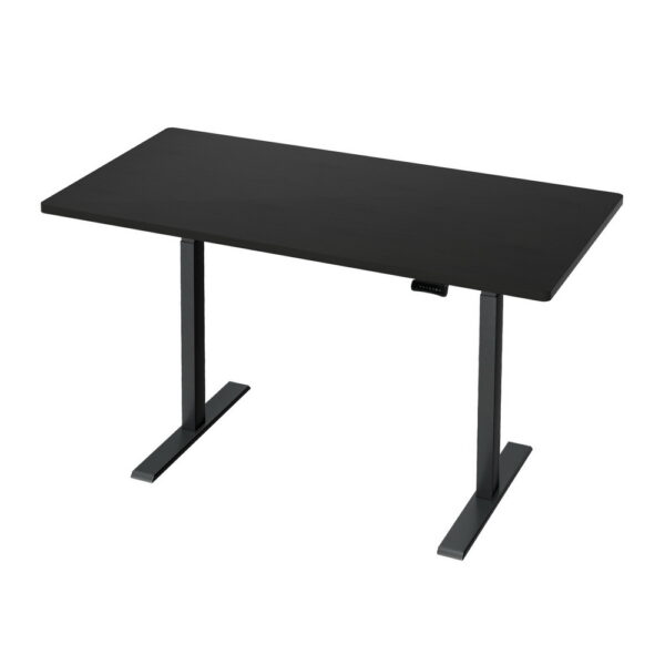 Aplusliving-Adjustable Dual Motor Standing Desk Frame 140cm Black with Digital Panel