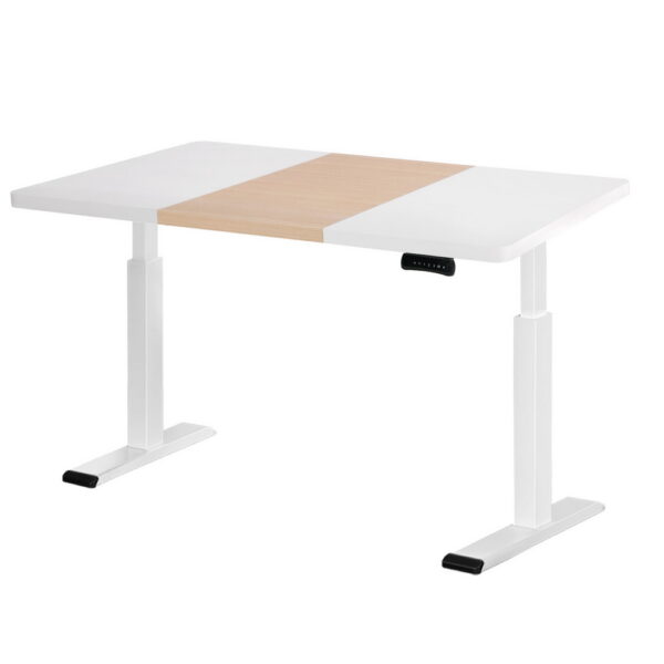 Aplusliving-Motorised Standing Desk Frame Dual Motor Adjustable Height White 120CM Workspace