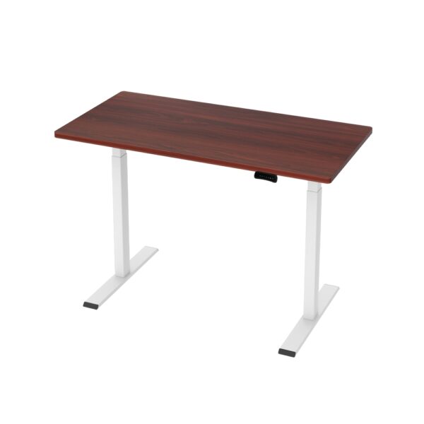 Aplusliving-120cm Walnut Dual Motor Electric Standing Desk Adjustable Height Quiet