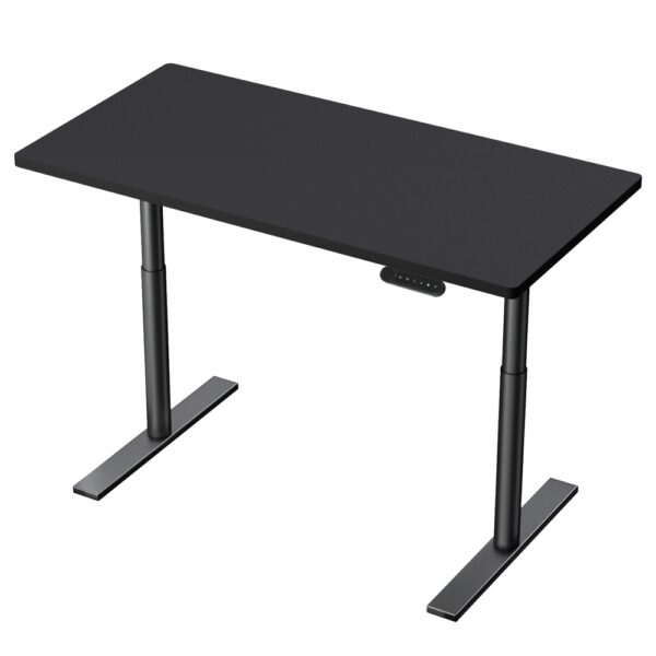 Aplusliving-120cm Electric Standing Desk Dual Motor Height Adjustable Black Office Table