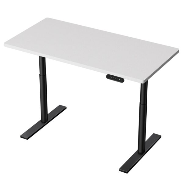 Aplusliving-Electric Adjustable Standing Desk Dual Motor 120cm White Anti Scratch Top