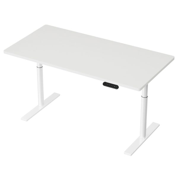 Aplusliving-Electric Adjustable Standing Desk Dual Motor 140cm White Anti Scratch Top