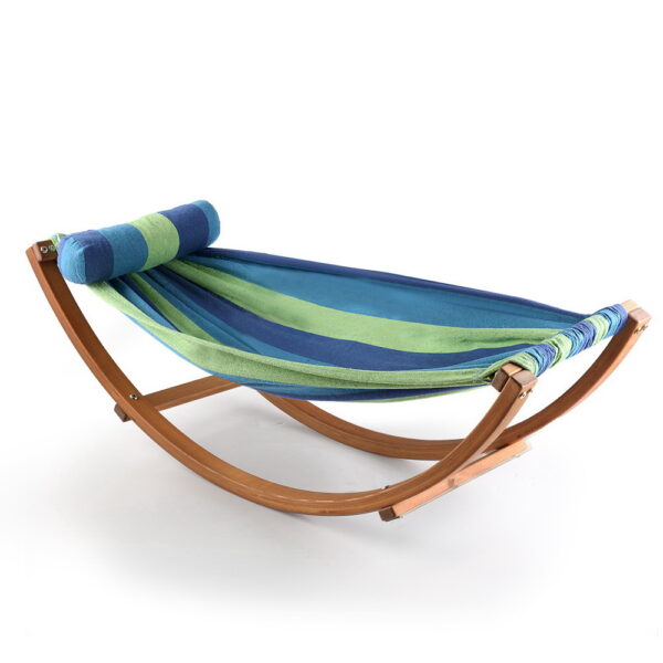 Aplusliving-Kids Hammock Swing Chair Bed with Pillow Indoor Outdoor UV Resistant Blue 45kg