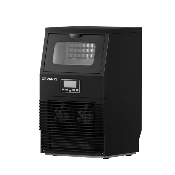 Aplusliving-Commercial Ice Maker Cube Machine 30kg 32 Cubes Cycle Adjustable Thickness Black