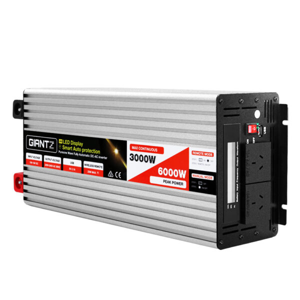 Aplusliving-3000W 6000W Pure Sine Wave Power Inverter 12V to 240V Camping  Boat