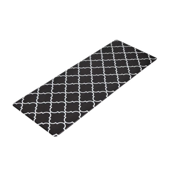 Aplusliving-Anti Fatigue Kitchen Mat 45x120cm Non Slip Cushioned Floor Rug Black White