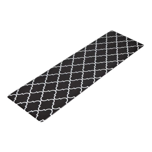 Aplusliving-Anti Fatigue Kitchen Mat 45x150cm Non Slip Cushioned Floor Rug Black White