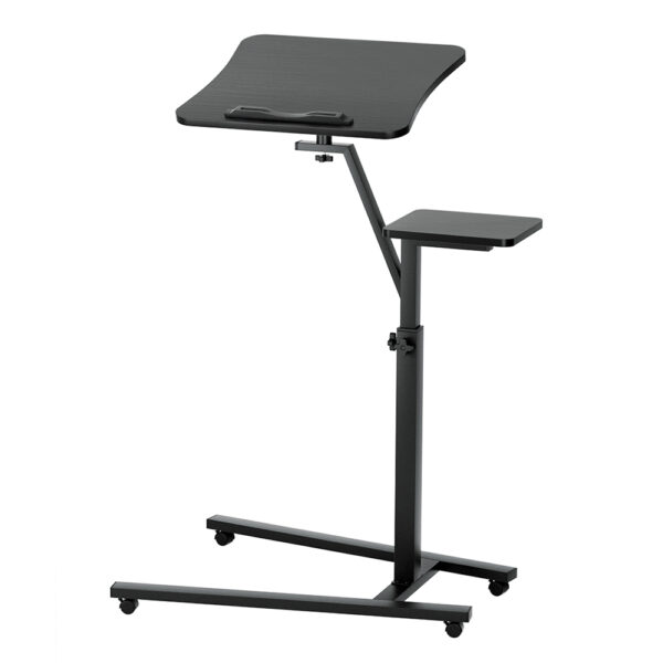 Aplusliving-Laptop Desk Computer Table Height Adjustable Tiltable Mouse Board Black 68x52x95